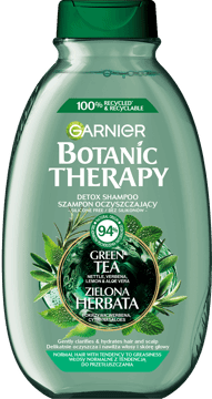 GARNIER BOTANIC THERAPY,szampon do włosów normalnych, Zielona Herbata,przód