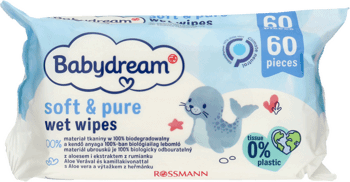 BABYDREAM,chusteczki nawilżane classic,przód