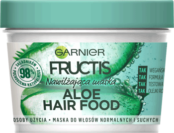 GARNIER FRUCTIS,maska do włosów normalnych i suchych, nawilżająca,przód