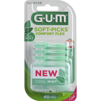 GUM,szczoteczki do czyszczenia przestrzeni międzyzębowych gumowe, średnie,przód
