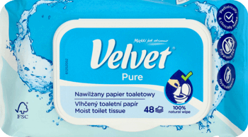 VELVET,nawilżany papier toaletowy,przód