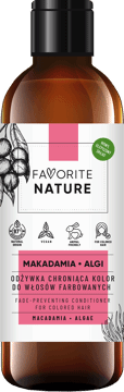 FAVORITE NATURE,odżywka do włosów farbowanych, chroniąca kolor, Makadamia + Algi,przód