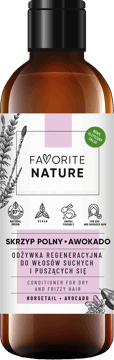 FAVORITE NATURE,odżywka do włosów suchych i puszących się, regeneracyjna, Skrzyp Polny + Awokado,przód