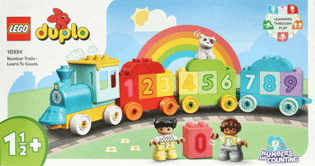 LEGO,pociąg z cyferkami nauka liczenia,przód