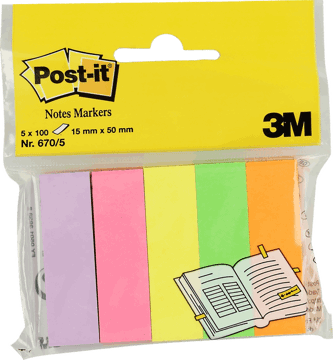 3M POST-IT,znaczniki samoprzylepne,przód