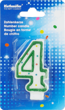 PARTY,świeczka w kształcie liczby 4,przód