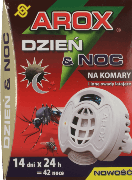 AROX,elektrofumigator + wkład na komary i inne owady latające,przód