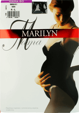 MARILYN,rajstopy dla kobiet w ciąży Nero, rozm 4-L,przód