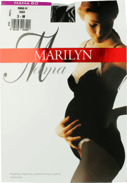 MARILYN,rajstopy dla kobiet w ciąży Nero, rozm 3-M,przód
