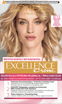 L'ORÉAL PARIS,krem koloryzujący ochronny, nr 8.13 Perłowy Beż,przód