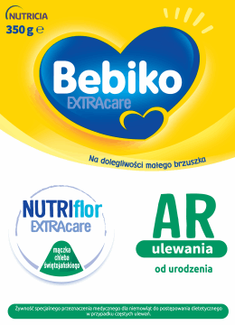 BEBIKO,żywność specjalnego przeznaczenia medycznego przeciw ulewaniom, od urodzenia,przód
