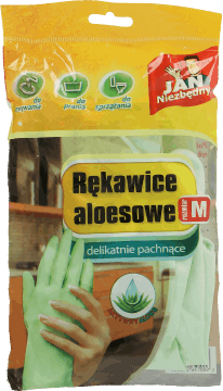 JAN NIEZBĘDNY,rękawice aloesowe, delikatnie pachnące, rozm. M,przód