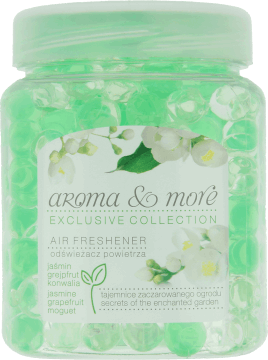 AROMA & MORE,odświeżacz powietrza w perełkach jaśmin-grejpfrut-konwalia,przód