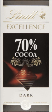 LINDT,wyśmienita czekolada ciemna 70%,przód