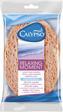 CALYPSO,gąbka do ciała z celulozą i włóknami lnu,przód