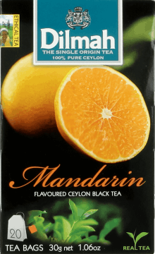 DILMAH,herbata czarna z aromatem mandarynki,przód