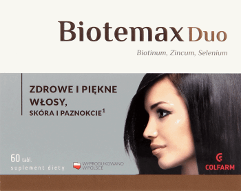 BIOTEMAX,suplement diety zdrowe i piękne włosy, skóra i paznokcie,przód