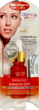 DERMO PHARMA+,przeciwzmarszczkowe serum na twarz, szyję, dekolt i dłonie,przód