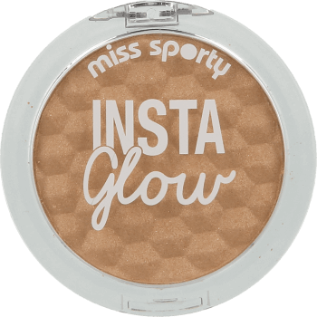 MISS SPORTY,rozświetlacz do twarzy nr 101 Golden Glow,przód
