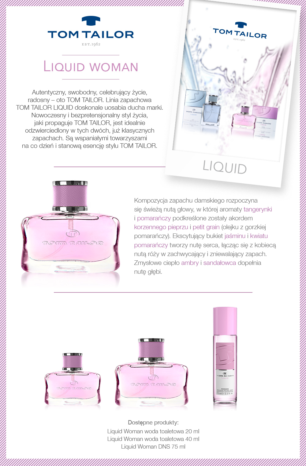 Tom Tailor Liquid Woman Woda Toaletowa Dla Kobiet 40 Ml Drogeria Rossmann Pl