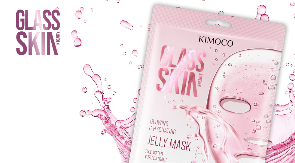 LAÉSSE glass skin Nightmask KIMOCO, Glass Skin , maska w płachcie, rozświetlająco