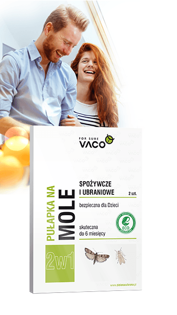 VACO ECO pułapka lepowa na mole spożywcze i ubraniowe, 2w1